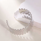 Women's Open Bangle with Elegant Wave Design Fashion Glam