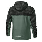 Men's Lightweight Reflective Hooded Windbreaker with Mesh Lining and Zipper Pockets Fashion Glam