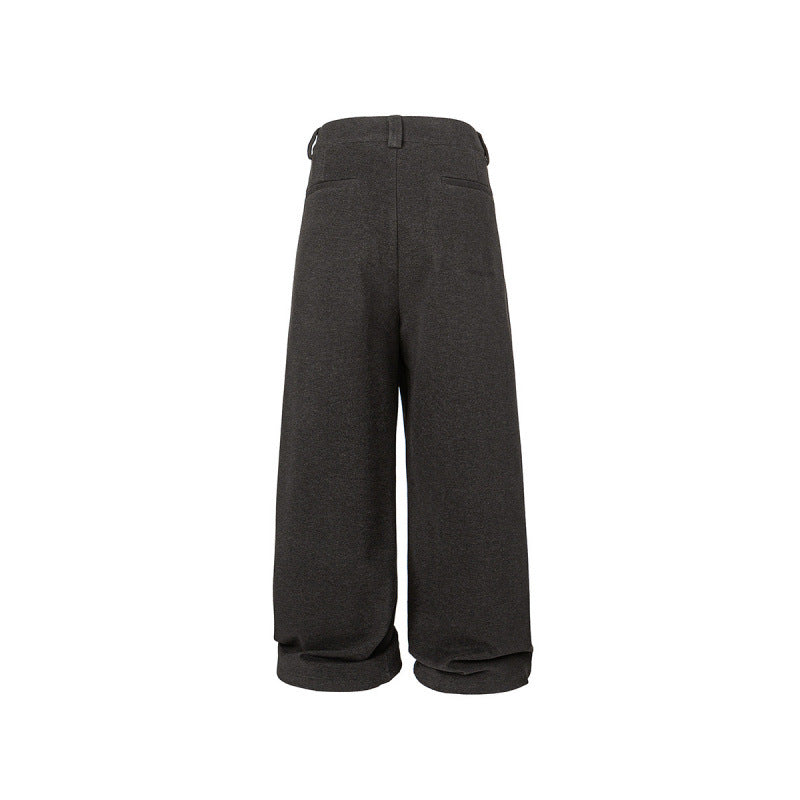 Women's Wide Palazzo Pants with High Waist, Pleats and Turned Hem Fashion Glam