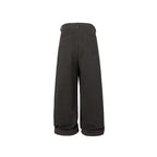 Women's Wide Palazzo Pants with High Waist, Pleats and Turned Hem Fashion Glam