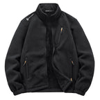 Men's thermal fleece jacket with Sherpa lining, stand-up collar and zippered pockets Fashion Glam