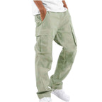 Men's casual cotton cargo pants with multi-pockets and adjustable hem Fashion Glam