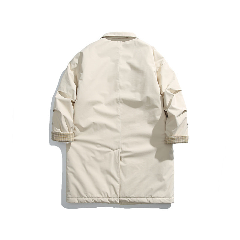Men's Padded Coat with Shirt Collar and Thermal Lining Fashion Glam