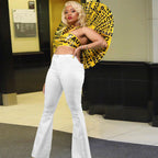 Women's High-Waist Flared Jeans with a high waist cut and slightly flared leg Fashion Glam