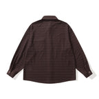 Unisex structured knit shirt jacket with boxy oversized cut and contrasting chest pocket Fashion Glam