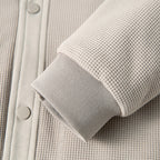 Men's Structured Bomber Jacket with Waffle Knit, Lightly Lined and Snap Placket Fashion Glam