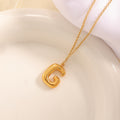 Women's necklace with curved letter pendant Fashion Glam