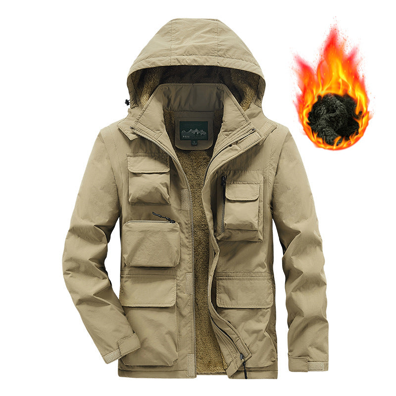 Men's Expedition Field Jacket with warming teddy fleece lining and organizer pockets Fashion Glam