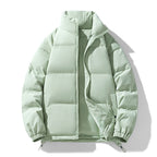 Men's Padded Puffer Jacket with High Stand Collar, Windproof Outer Layer and Adjustable Drawstring Hem Fashion Glam