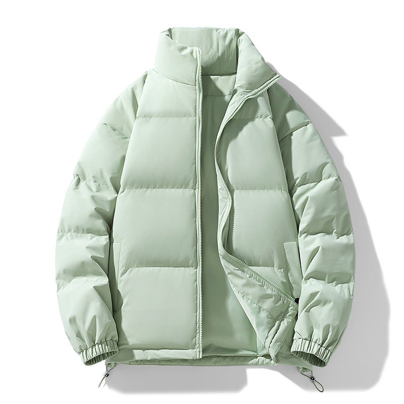 Men's Padded Puffer Jacket with High Stand Collar, Windproof Outer Layer and Adjustable Drawstring Hem Fashion Glam