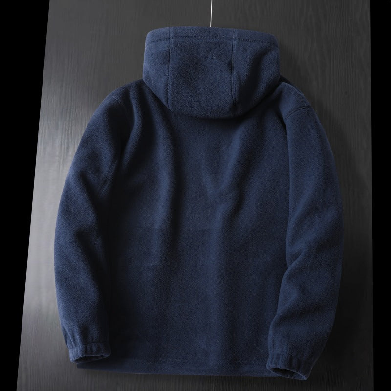 Women's Hooded Teddy Fleece Jacket with Full Zip, Elastic Cuffs and Slant Pockets Fashion Glam
