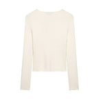 Women Asymmetrical Boucle Cardigan with V-Neck and Decorative Button Placket Fashion Glam