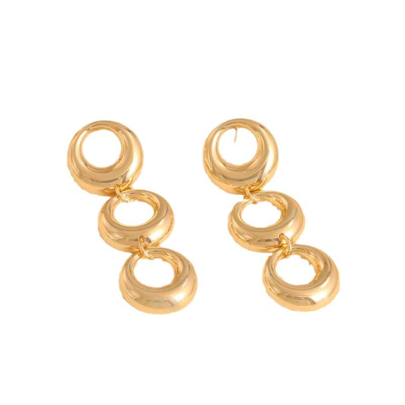 Women's Hanging Earrings with Modern, Geometric Elements Fashion Glam