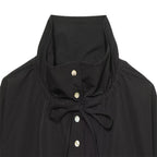 Women Cropped Oversized Utility Jacket with Stand Collar and Drawstring Fashion Glam