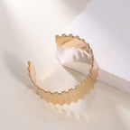 Women's Open Bangle with Elegant Wave Design Fashion Glam