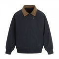 Men's Harrington jacket with corduroy collar, ribbed hem and discreet front zipper Fashion Glam
