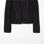 Ladies short blazer in hussar style with braided breastplate and brass buttons Fashion Glam