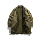 Men's Insulated Parka Jacket in Oversized Cut with Sherpa Lining and Drawstring Hem Fashion Glam
