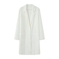 Women Longline Coat with Open Front, Casual Fit and Patch Pockets Fashion Glam