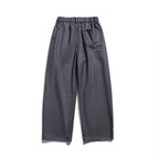 Men's wide pleated pants with elastic drawstring waistband and cropped cut Fashion Glam