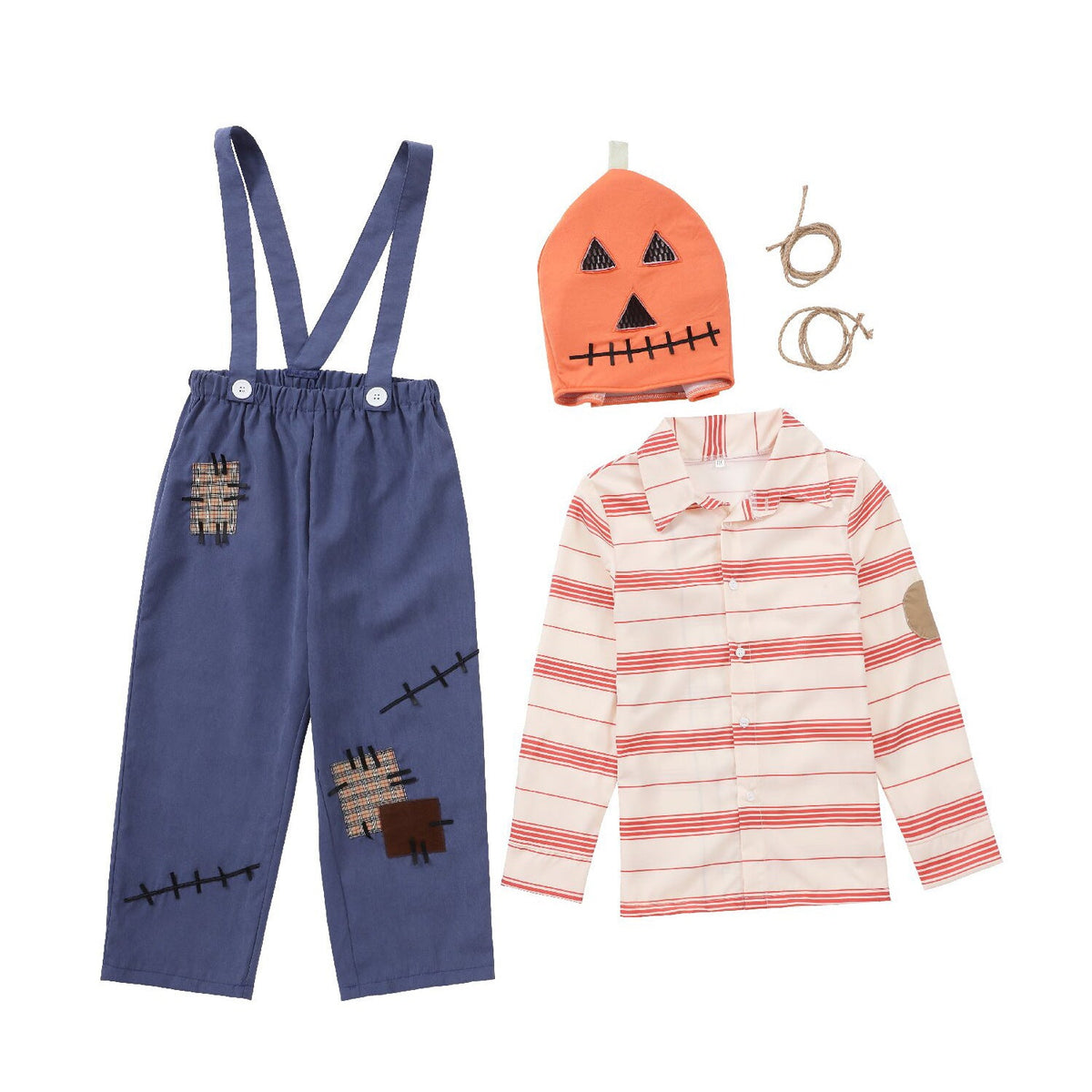 Children's Costume as Pumpkin Farmer Fashion Glam