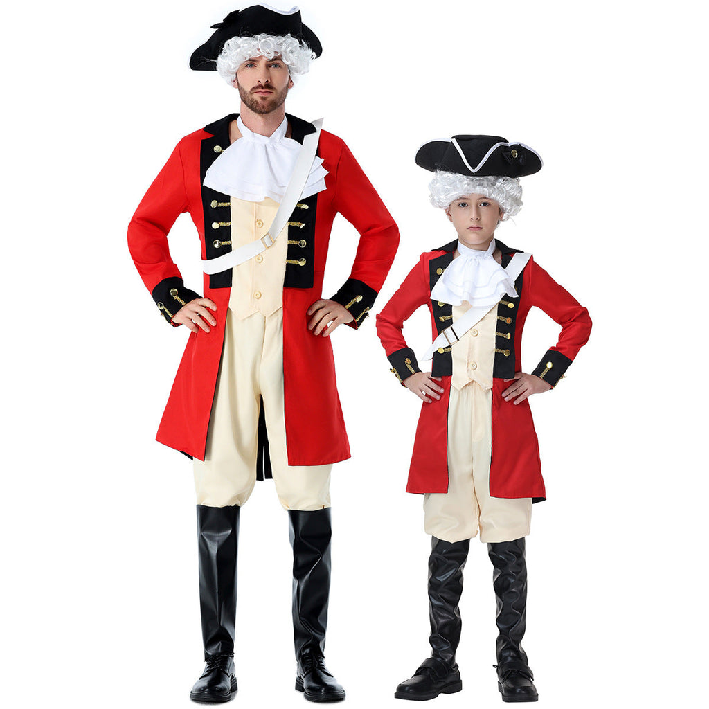 Men's Historical Soldier Costume with detailed Fashion Glam coat and accessories Fashion Glam