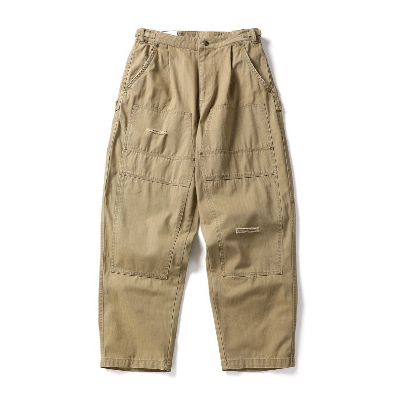 Men's Utility Cargo Pants in Baggy Workwear Style Fashion Glam
