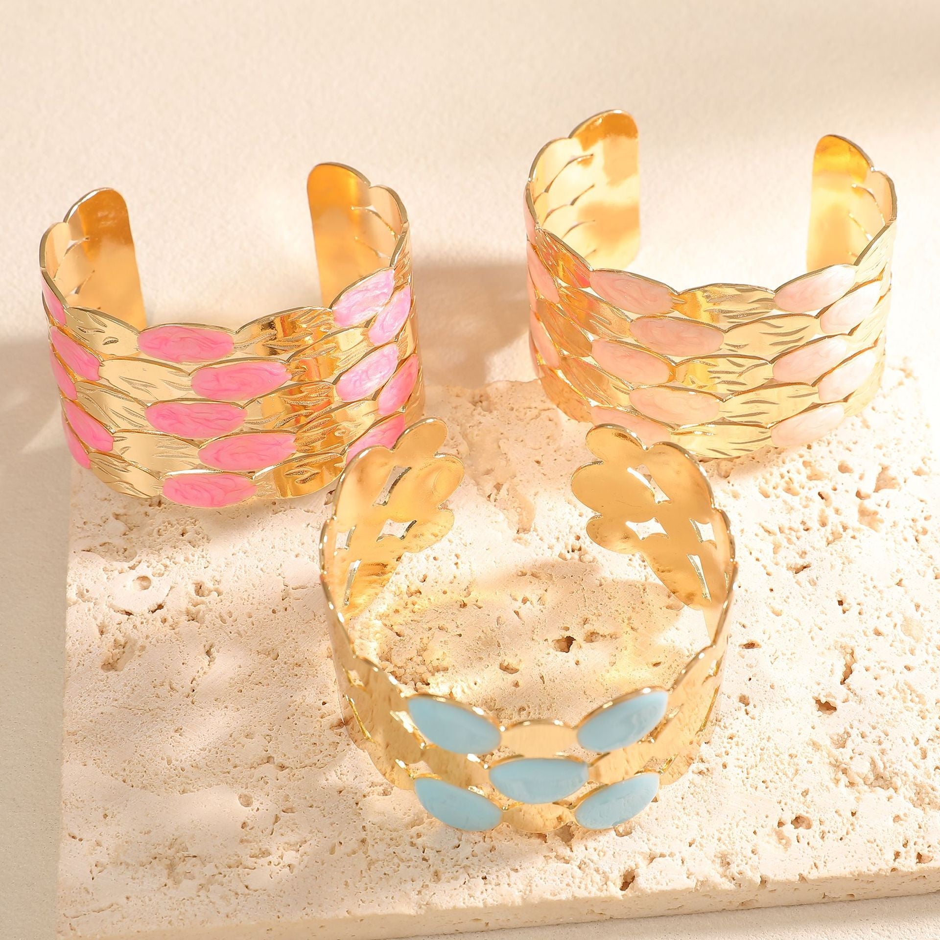 Ladies bracelet with intricate floral design Fashion Glam