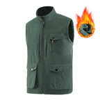 Men's functional vest in urban utility style with organizer pockets and stand-up collar Fashion Glam
