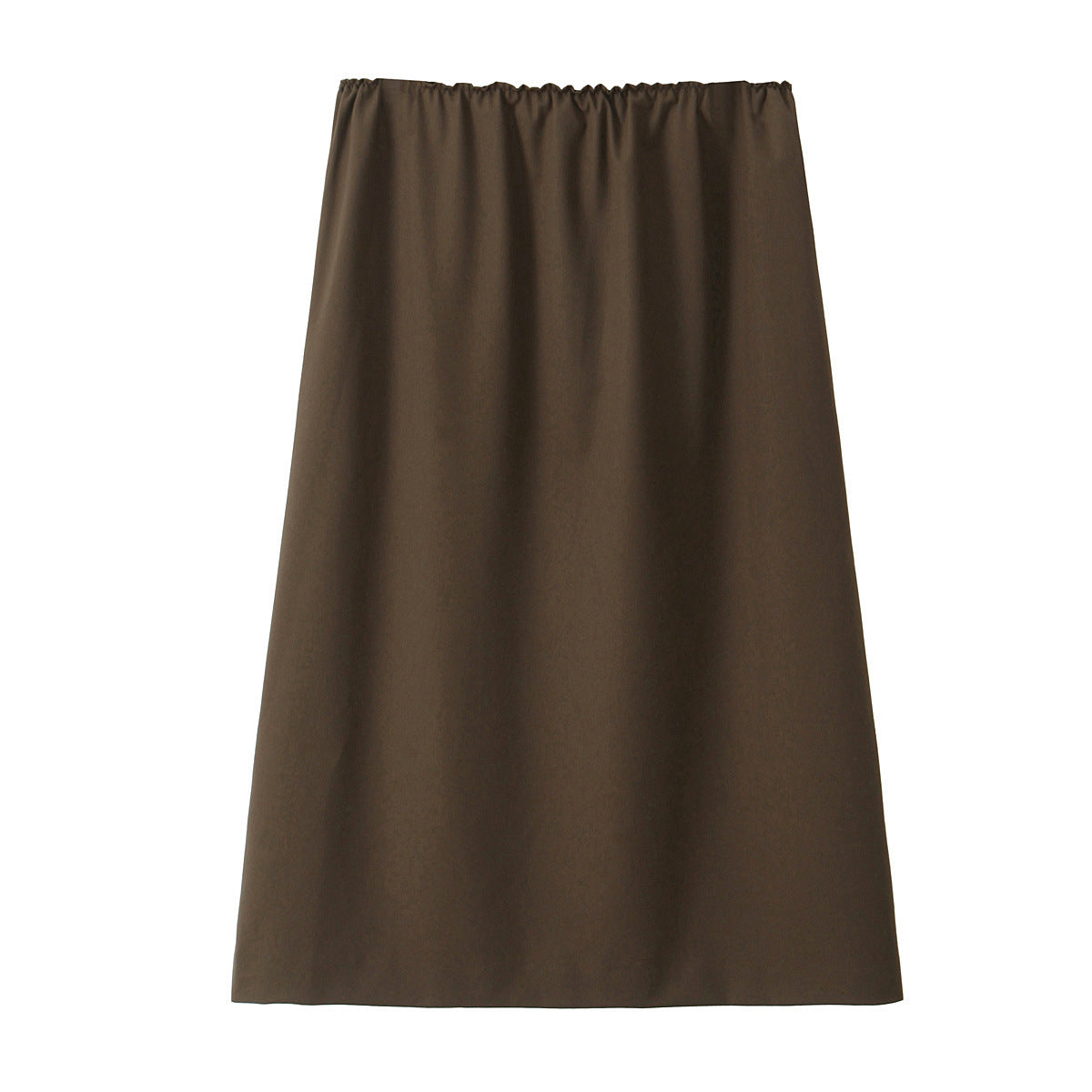 Women A-line midi skirt with elastic waistband and flowing silhouette Fashion Glam