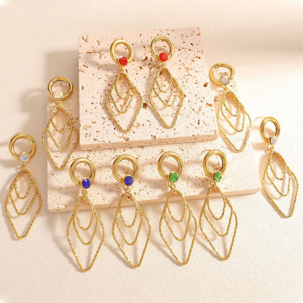 Women's earrings with elegant, shimmering design Fashion Glam