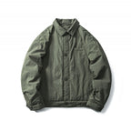 Men's Lightweight Oversized Field Jacket in Workwear Style with Shirt Collar and Button Closure Fashion Glam