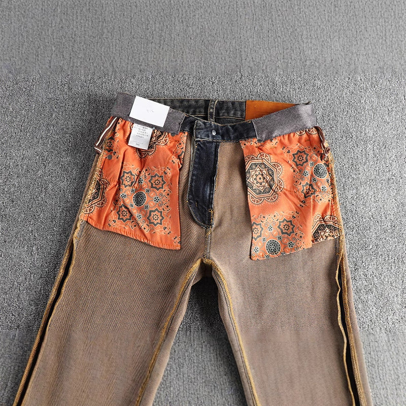 Men's Slim-Fit Jeans with Casual Used-Look Fashion Glam