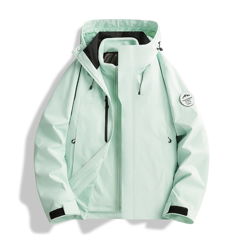 Men's Breathable, Waterproof Softshell Jacket with Fleece Lining and Hood Fashion Glam
