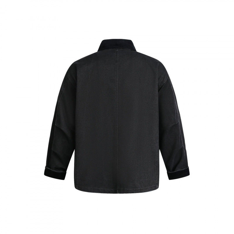 Men's utility jacket with toggle fastenings, cord collar, and multiple pockets Fashion Glam
