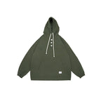 Unisex Oversized Hoodie with Button Placket, Kangaroo Pocket and Elastic Cuffs Fashion Glam