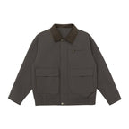 Unisex Boxy Utility Jacket with Cord Collar, Patch Pockets, and Elastic Hem Fashion Glam