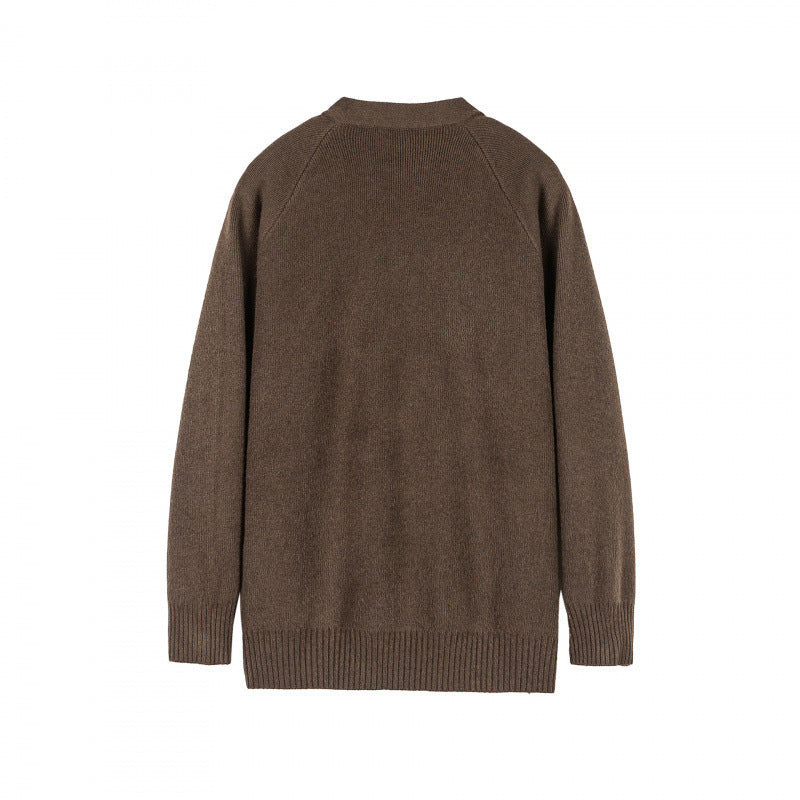 Unisex Well-Groomed Knit Zip Jacket in Oversize Bomber Style with Round Neck Fashion Glam
