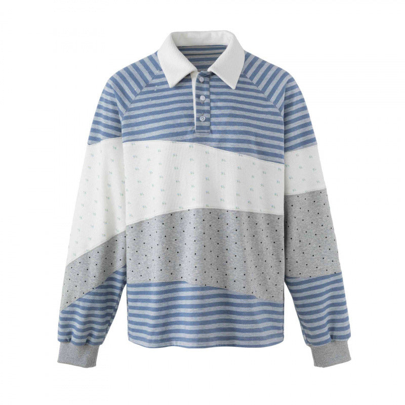 Unisex Casual Rugby Polo in Colorblock Knit with Structure and Oversize Cut Fashion Glam