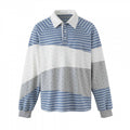 Unisex Casual Rugby Polo in Colorblock Knit with Structure and Oversize Cut Fashion Glam