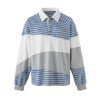 Unisex Casual Rugby Polo in Colorblock Knit with Structure and Oversize Cut Fashion Glam