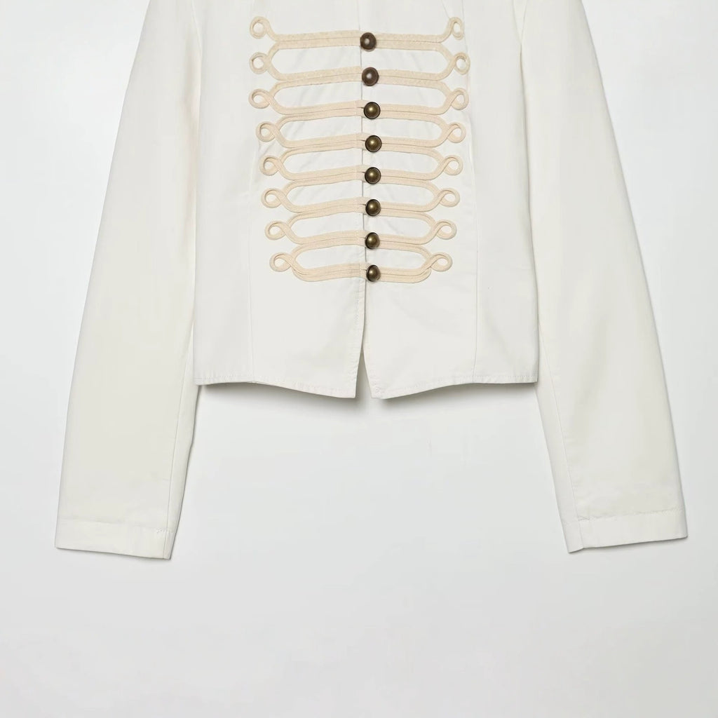 Ladies short blazer in hussar style with cord loops and brass buttons Fashion Glam