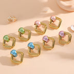 Women modern earrings with asymmetrical design Fashion Glam