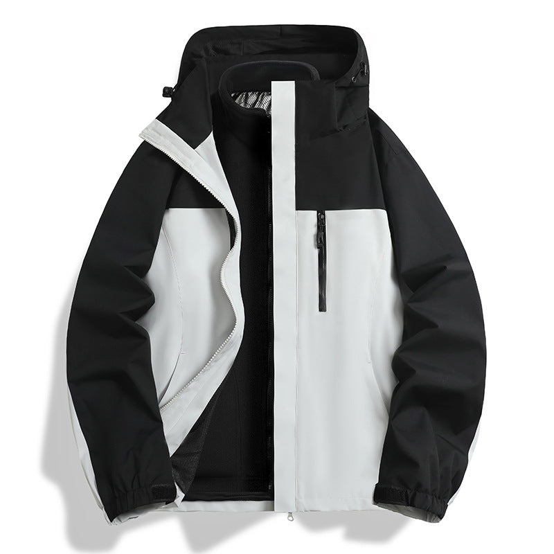 Men's two-in-one softshell hybrid jacket with removable fleece inner jacket and water-repellent membrane Fashion Glam