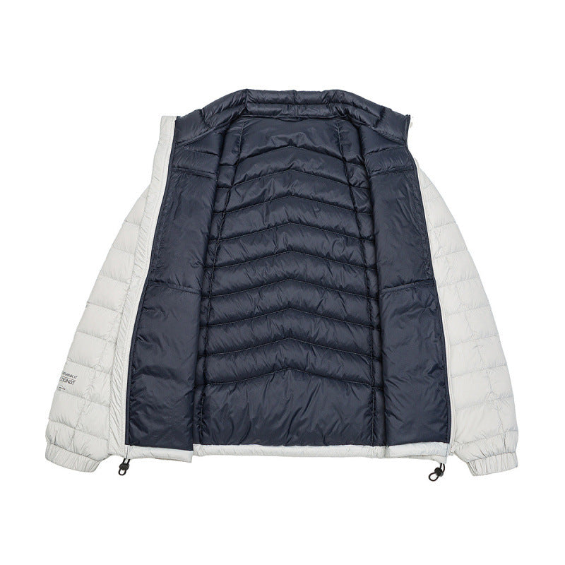 Unisex Short Boxy Insulation Jacket with Light Thermal Padding, High Stand-Up Collar and Drawstring Hem Fashion Glam