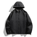 Men's Lightweight Urban Softshell Hooded Jacket with Minimalist Seam Design and Concealed Zipper Fashion Glam