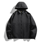 Men's Lightweight Urban Softshell Hooded Jacket with Minimalist Seam Design and Concealed Zipper Fashion Glam