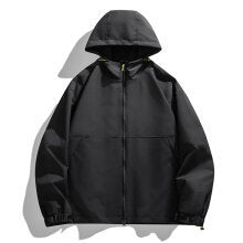 Men's Lightweight Urban Softshell Hooded Jacket with Minimalist Seam Design and Concealed Zipper Fashion Glam