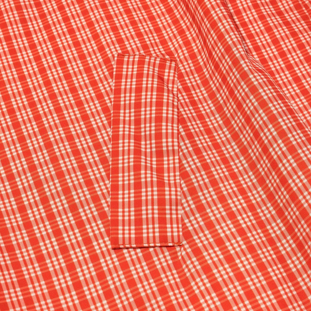Ladies short cape jacket with check print and decorative tie bow Fashion Glam