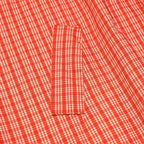 Ladies short cape jacket with check print and decorative tie bow Fashion Glam